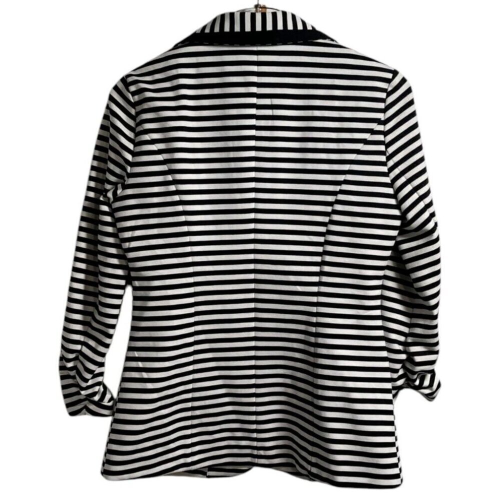41 Hawthorn Black & White Striped Stretch Blazer ā Size Small - Picture 3 of 5